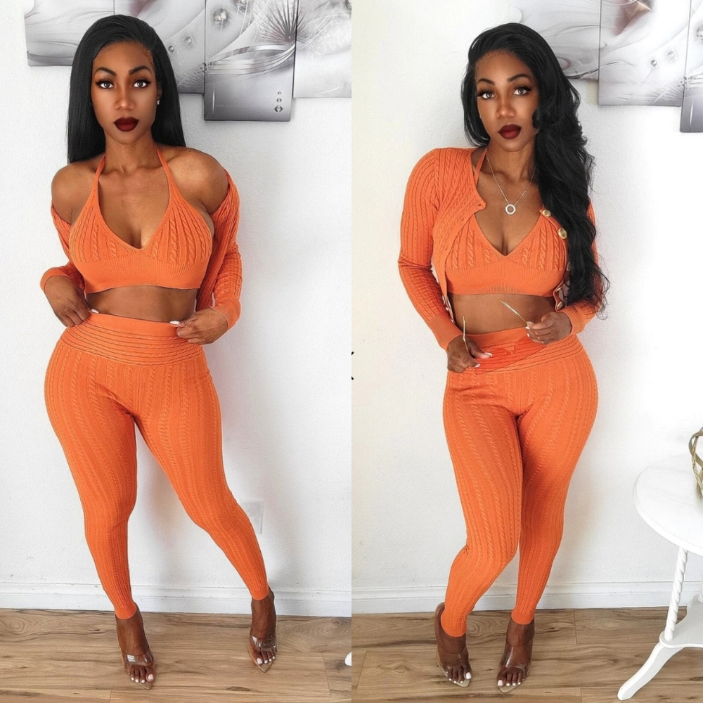 Brand New 3 piece legging and cardigan set